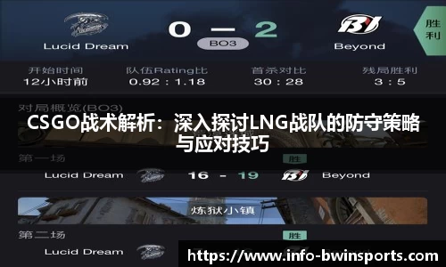 CSGO战术解析：深入探讨LNG战队的防守策略与应对技巧